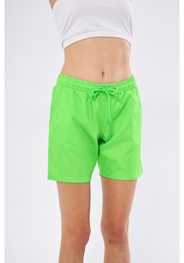 Fantasy Kadın Neon Yeşil Hızlı Kuruyan Deniz Şortu Edy6110ny Yeşil