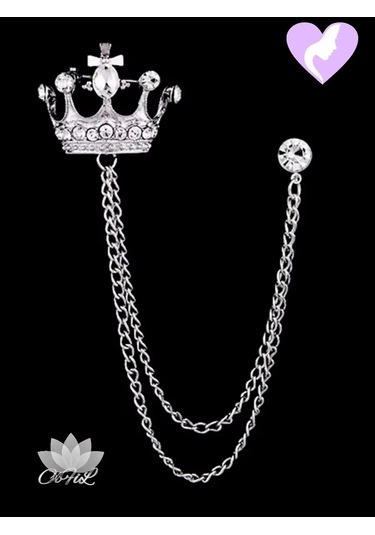 Olfil Broç Taç Stil Parlaklık 287982383 Gri