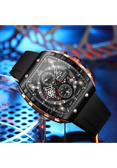 Curren 8442 Siyah Erkek Kol Saati