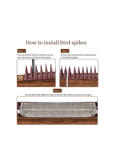 Besthome1 Kuş Sivri Plastik Güvercin Kovucu Set, 10 Adet, Unik Renk