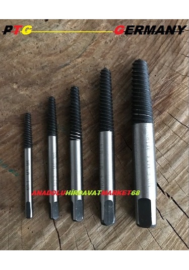 Ptg 5 Parça Ters Kılavuz Seti Pafta Klavuz Takımı Germany