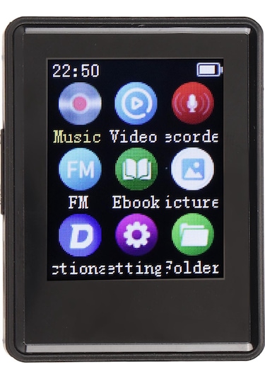 Xindoker Bluetooth 5.0 Mp3 Çalar - 1.77 İnç Spı Ekran, Hifi Ses, Fm Radyo, Kayıt, E-kitap, 8gb Tf Kartlı Taşınabilir Müzik Oynatıcı