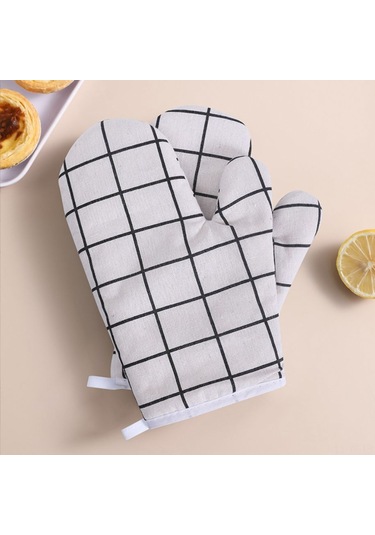 Yifomall Yüksek Isıya Dayanıklı Kaymaz Fırın Eldiveni Seti - 2'li, 200 C'ye Kadar Koruma, Rahat Ve Yıkanabilir Siyah