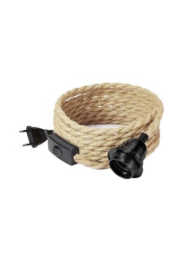 Metabagua Retro Ip Avize Kablosu Ampulsüz Ab Fişi Ofl2ı6 Açık Sarı