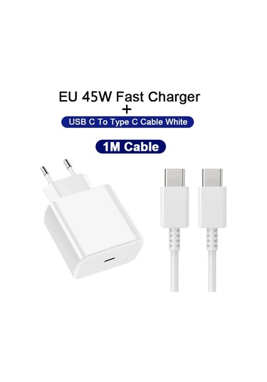 Maerknon45w Pd Usb C Hızlı Şarj Adaptörü Samsung Galaxy Uyumlu S22/s23/note 20 Şarj Cihazı Abdistribütör Garantili
