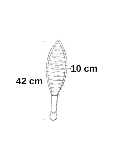 Elite Balık Izgara Teli 4'lü Set Paslanmaz Çelik - 42x10x21 Cm