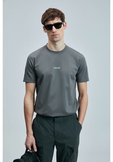 Lufian Erkek T Shirt 111020235 Koyu Yeşil Koyu Yeşil