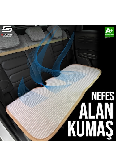 Oto Koltuk Koruyucu Minder Krem Universal 2+1 Parça Ön Arka A+ Kalite