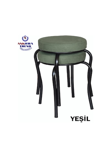 Tabure (Siyah Ayaklı) (2 Adet) - Mutfak Balkon Tabur...