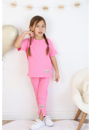 Miababy Paça Yırtıklı Takım Pembe
