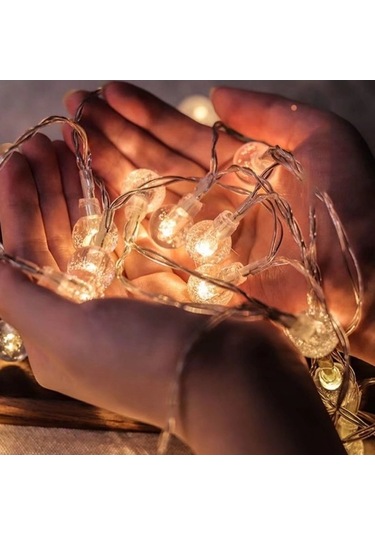 Besthome1 5 Metre 50 Led Balon Feneri İpi - Sürekli Aydınlatma Ve Renkli Modlar - Ip44 Su Geçirmez, 3xaa Pil İle Çalışır, Noell Çok Renkli