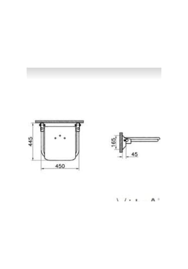 Vitra Katlanabilir Duş Oturağı Poliüretan Minderli 320-1140