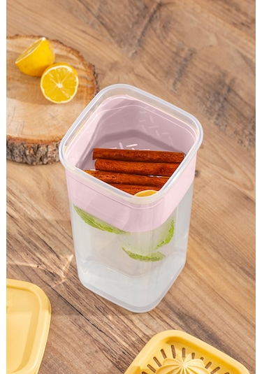 Porsima 1110-5 Sızdırmaz Kapaklı Detoks Matara Suluk Şeffaf Pudra 2lt Pudra