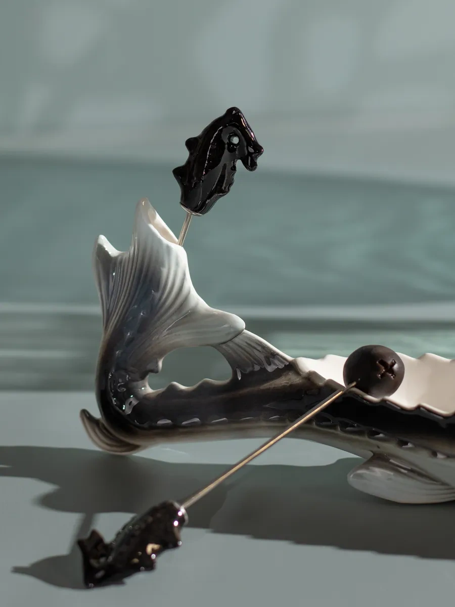 Lefard 32 Cm Sunum Tabağı "uskumru" Çatal Seti 153410321 Gri