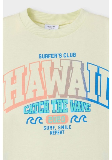 Defacto Erkek Bebek Bisiklet Yaka Baskılı Kısa Kollu Tişört E1076a525smgn240 Yeşil