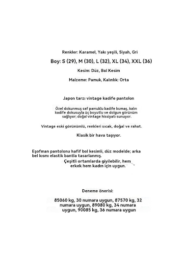 Kadife Bol Düz Retro Günlük Pantolon Yeşil