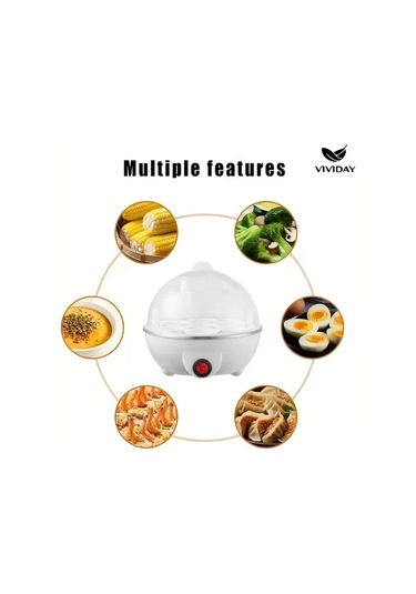 Xuweiwei Beyaz Otomatik Yumurta Pişirici: Kolay Kullanım, Çok Amaçlı, Güvenli Paslanmaz Çelik, 110v-130v Us Fiş