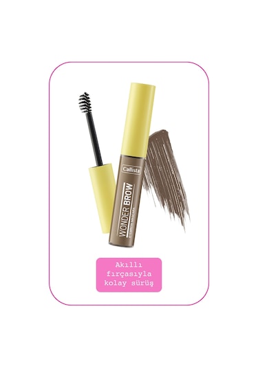 Callista Wonder Brow Eyebrow Mascara Kaş Maskarası 01 Açık Kahve