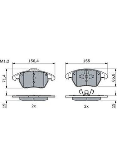 Volkswagen Jetta 1.6tdı 2010-2017 Bosch Ön Balata Wva 23589