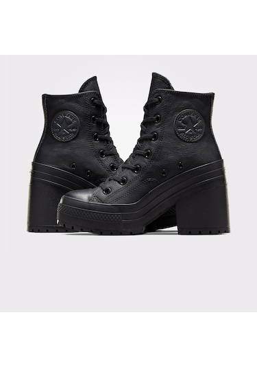 Converse Chuck 70 De Luxe Leather Deri Unisex Siyah Sneaker Düz A06145c Siyah