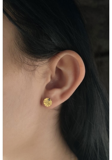 Fiyonk Kuyumculuk 14 Ayar Altın Reşat Görünümlü Plaka Küpe 001