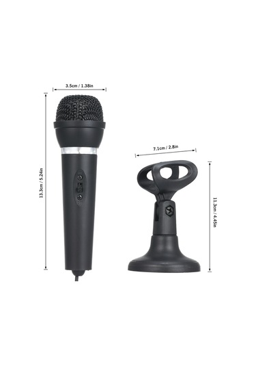 Mufunye Standlı Mini Mikrofon 3.5mm Jaklı Masa Mikrofonu Bilgisayar Oyun Kayıt Sohbet Şarkı Söyleme Toplantı