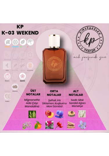 KP Kimyagerden K-03 Kadın Açık Parfüm Extrait De Parfum 50 ML