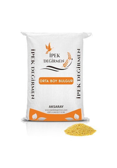 İpek Değirmen Doğal Köy Bulguru Orta Boy Kepeksiz Pilavlık Bulgur 3 KG