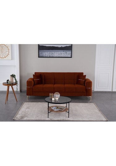 Kilim Mobilya Vogel 3 Kişilik Yüksek Ayaklı Koltuk - Kanepe Turuncu