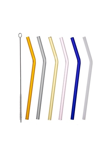 Cam Pipet 8 x 200 Mm Renkli Eğimli 6 Lı + Fırça Set