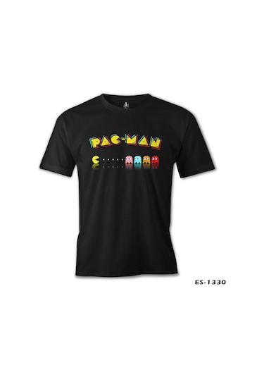 Pac-Man - Enemy Siyah Erkek Tshirt