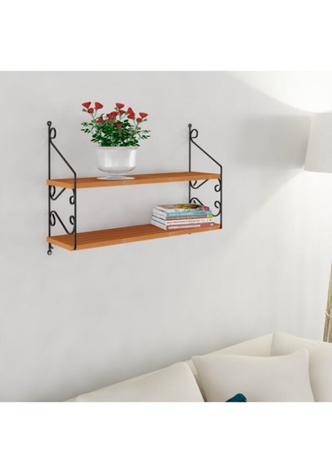 Decormet Seramoni Raf Seti 2 Raflı 200 720 Ceviz Çok Renkli