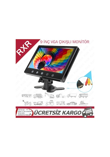 9 İnç Vga Çıkışlı Araç Monitörü