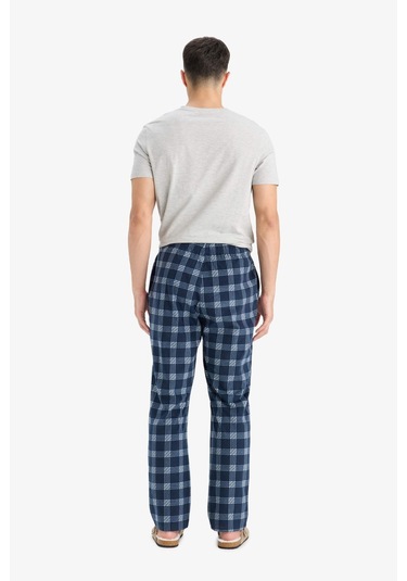 Defacto Regular Fit Kareli Cepli Polar Pijama Altı F4224ax25wnnv135 Lacivert