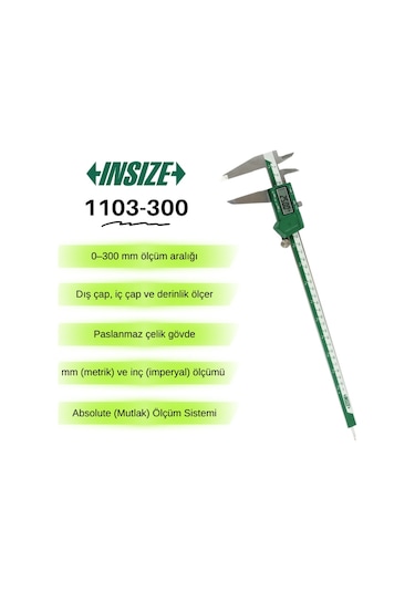 İnsize 1103-300 Dijital Kumpas 0-300mm Absolute