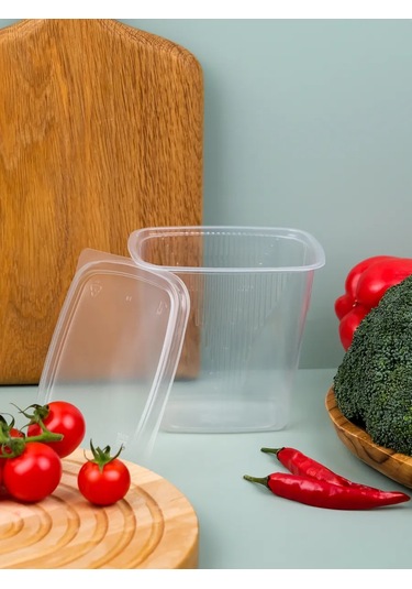 Upakovsik+ Kapaklı Tek Kullanımlık Kap 500 Ml, 25 Adet 396816995 100 adet