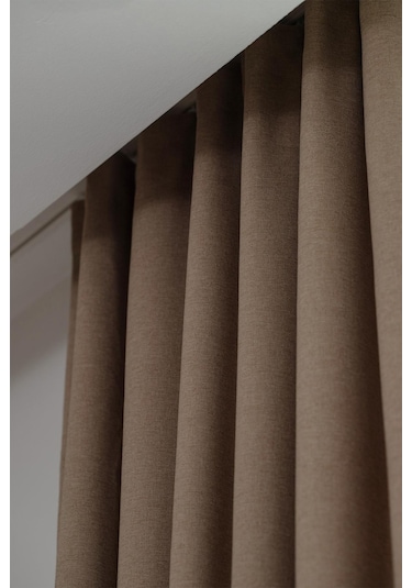 Olea 140x270 Cm 2 Adet Fon Perde Bej