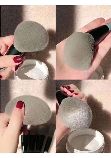 Moveevo 13 Adet Makyaj Fırçası Seti Saklama Çantası Ile Fondöten Gevşek Pudra Allık Kapatıcı Göz Farı Kaş Kozmetik Fırçaları