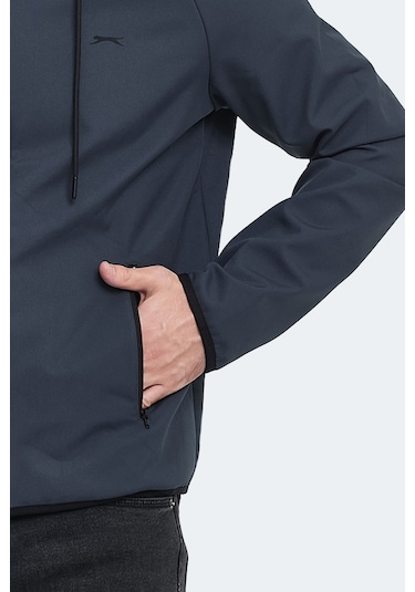 Slazenger Rangı Erkek Kapüşonlu Antrasit Mont & Kaban Antrasit