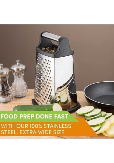 Maoyaya Taraflı Rende Paslanmaz Çelik, Kaba Ve İnce Rendelemek İçin, Gümüş Gümüş