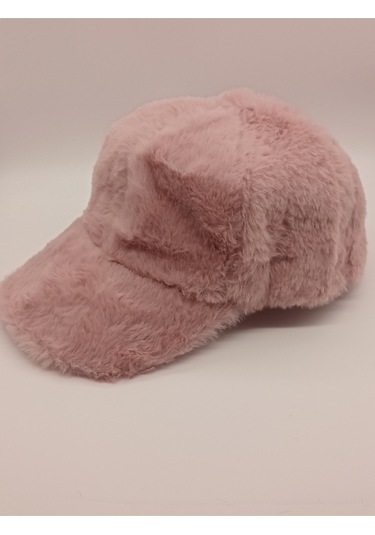 Kervan Pazar Kadın Yumuşak Tüylü Kışlık Kep Şapka Pembe
