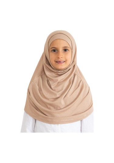 Çocuk Hazır Giyim Başörtüsü Şal Turban Viskon - Koyu Vizon Koyu Vizon