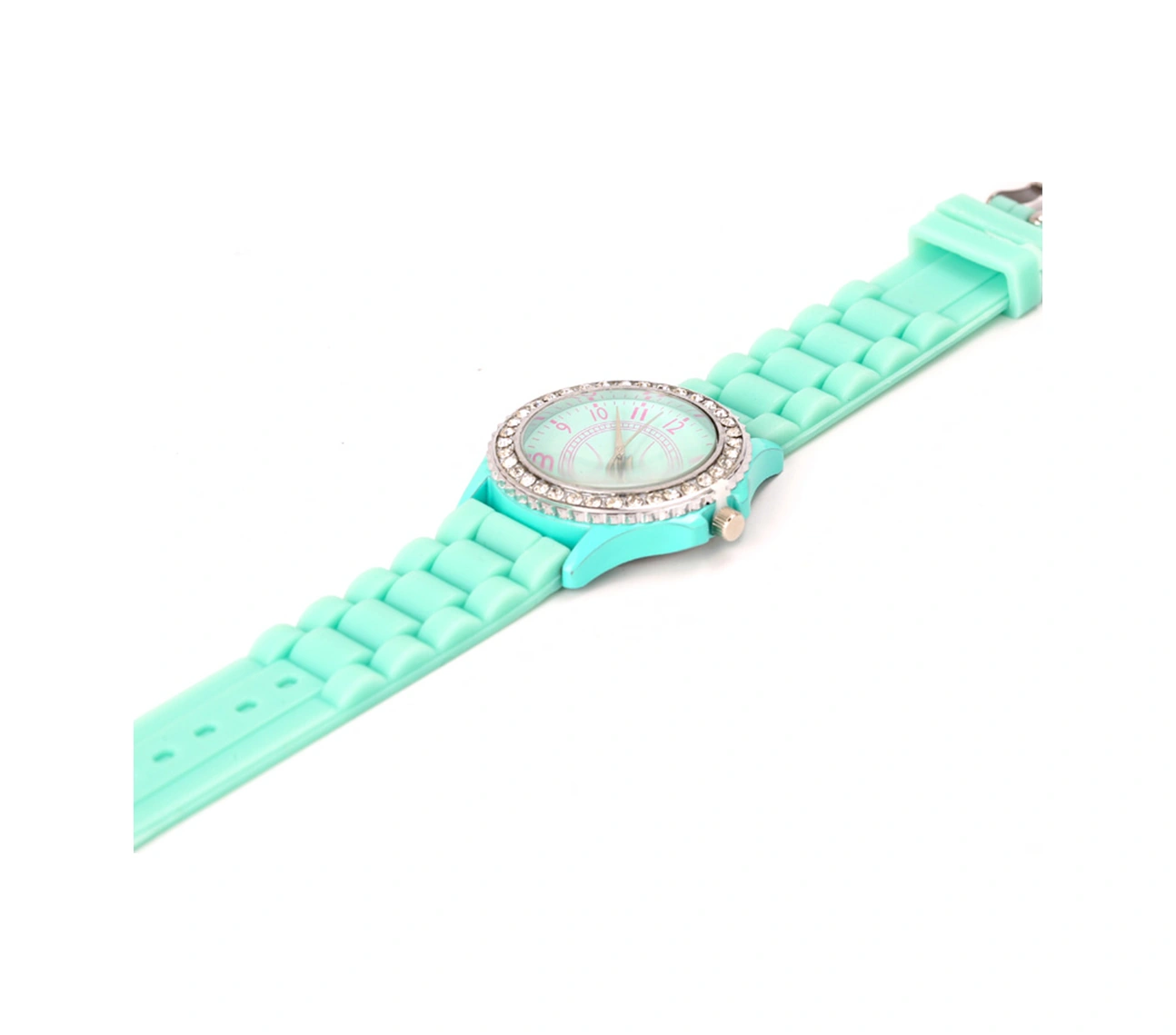 Xindoker Bayanlar İçin Klasik Kuvars Saat, Silikon Kordon, Hafif Ve Rahat, Günlük Suya Dayanıklı, İşaretçi Tipi, Pembe Rengi Rose