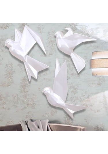 Mouette 3'lü Dekoratif Kuş İnci