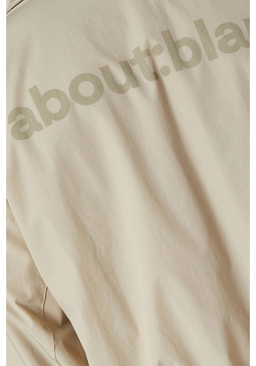 About Blank Vitra Nylon Jacket Cropped Boxy Erkek Spor Ceket Gri