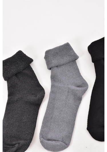 12 Adet Erkek Karışık Renk Havlu Çorap Asorti Asorti