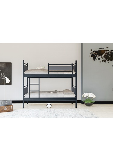 Metalia Gm 128 Star Ahşap Metal Ranza Siyah-Antrasit Gri