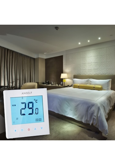 Leezsing 5a 110-230v Haftalık Programlanabilir Lcd Ekran Dokunmatik Ekran Su Isıtma Termostatı Oda Sıcaklık Kontrol Cihazı