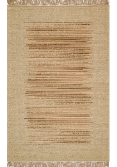 Eko Halı Brooklyn Brk 02 Bej Kaymaz İnce Hasır Dokuma Kilim
