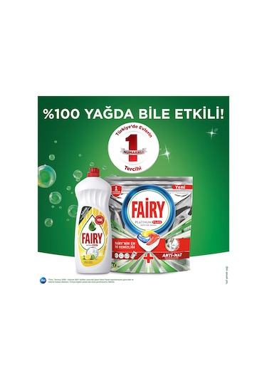 Fairy Hepsi Bir Arada Limon Kokulu Bulaşık Makinesi Deterjanı 120 Tablet